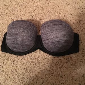 Grey and black bra
