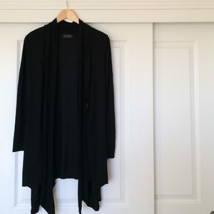 BRAND NEW Black jersey tie cardigan