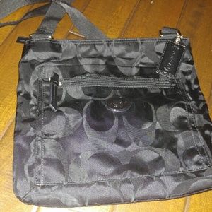 Black Coach cross body bag