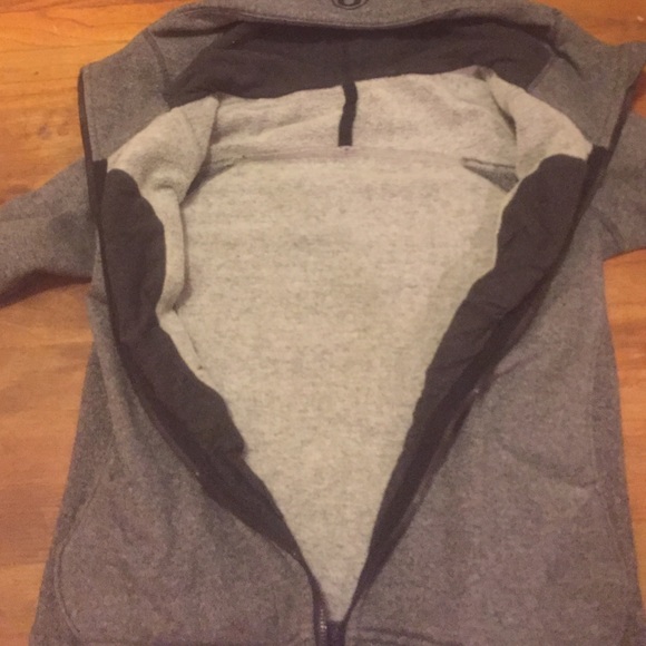 Heathered Grey Scuba hoodie - Picture 3 of 4