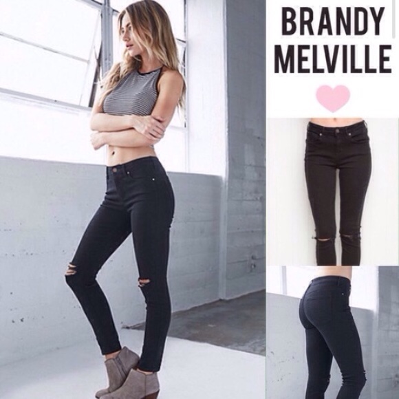Black Ripped Brandy Melville Jeans