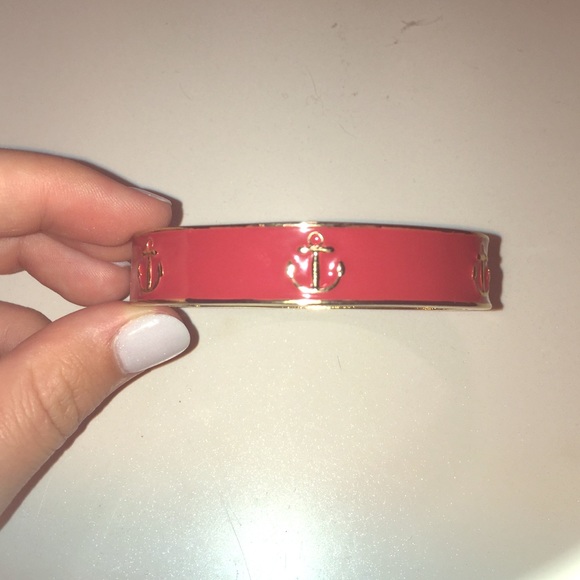 Red and gold anchor bracelet