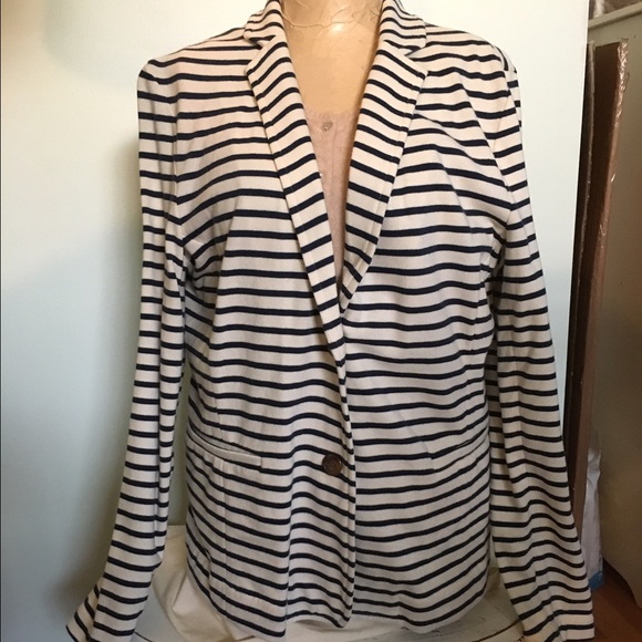 Knit striped blazer from J Crew Factory