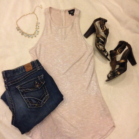 Stylish tank, pink and silver