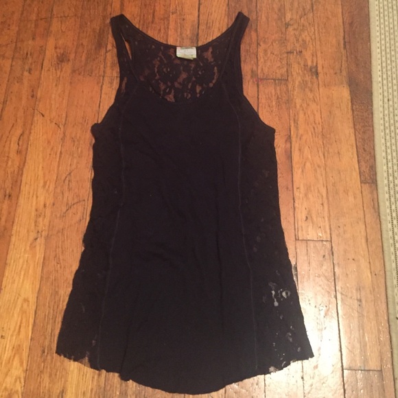 Free People intimately, black lace tank