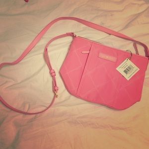 Vera Bradley Preppy Poly Crossbody in Blossom Pink