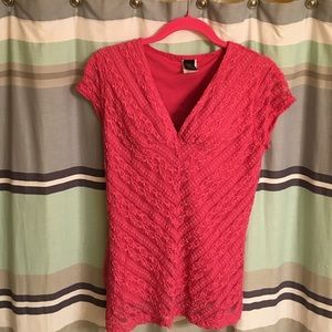 Flirty top with lace!