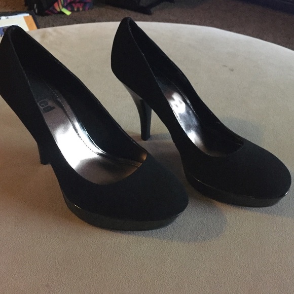 Unlisted black suede heels. Never worn.