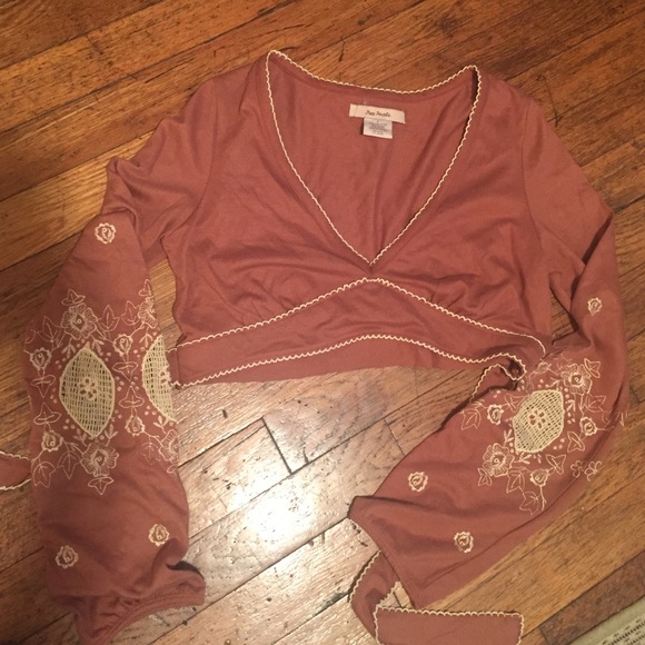Free People bohemian festival crop top