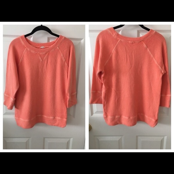 J. Crew Tops - J. Crew Orange Comfy Sweatshirt Size Xs Cotton