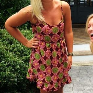 Colorful patterned tank dress
