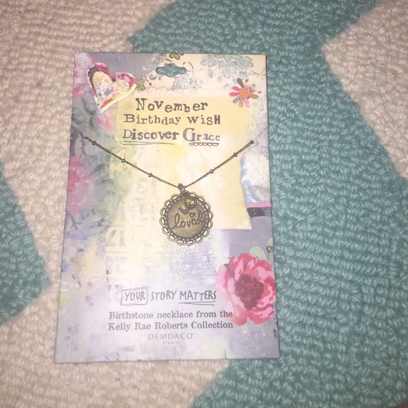 November Birthstone necklace.