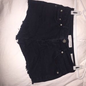 Jean black shorts