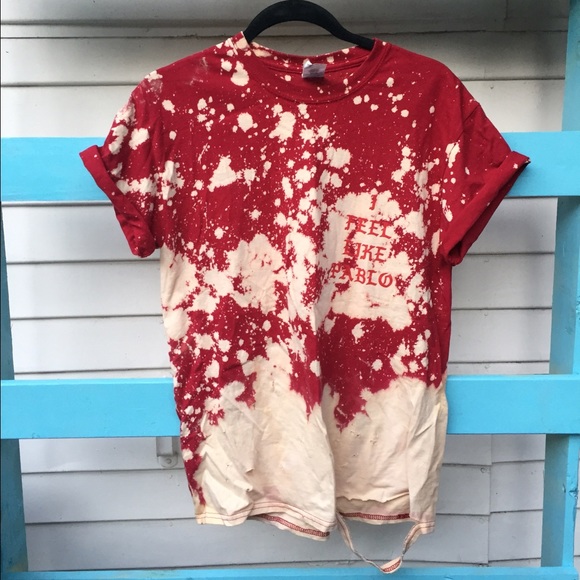 Yeezy Tops - I feel like Pablo bleached and distressed tee