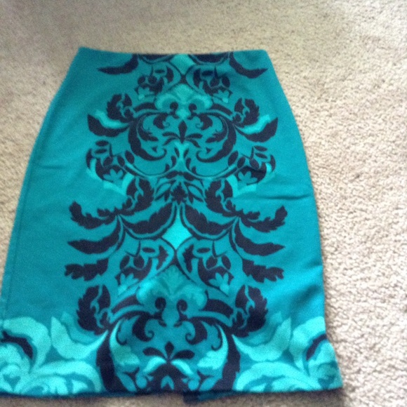 NYCO turquoise pencil skirt stretchy