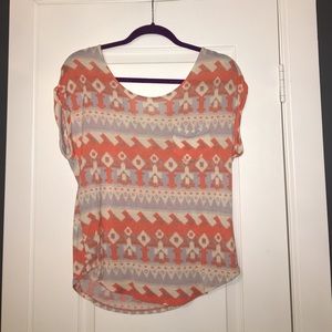 Aztec 3-tone top w/ strappy back