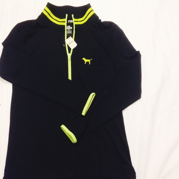 NWT Victoria's Secret Half Zip Sporty Long Sleeve