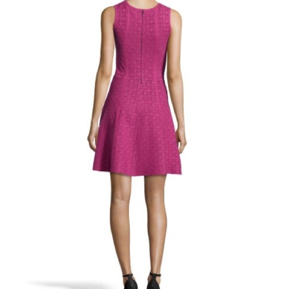 Ali Ro Cerise Lace Sleeveless Fit & Flare dress - Picture 2 of 4