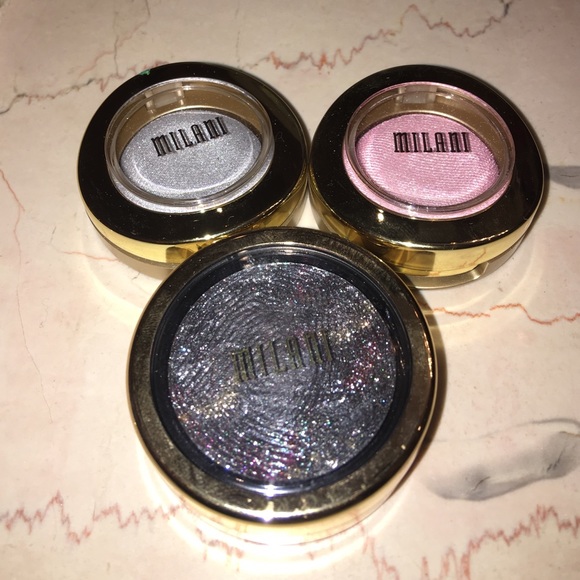 Milani  3 -eye shadow singles.