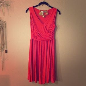 Lovely Anthropologie drapey red dress
