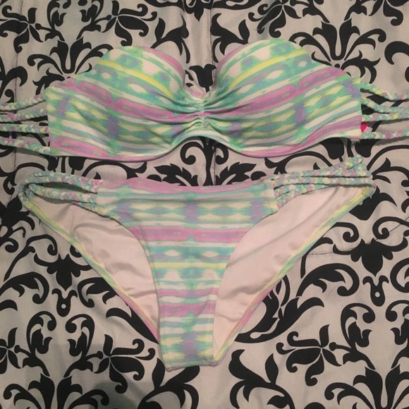 Victoria's Secret matching strapless top & bottom