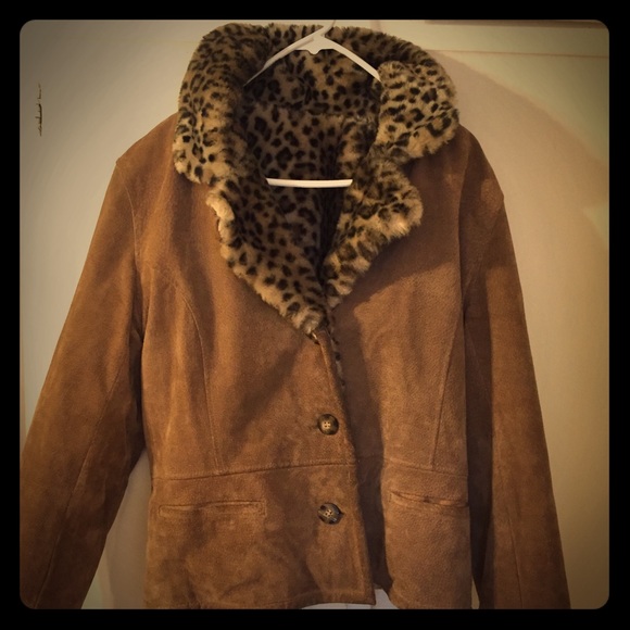 Crazy Cool Suede & Leopard Fur Jacket Reversible