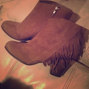 Fringe booties