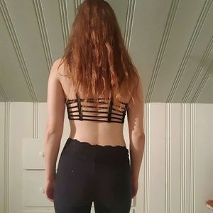 Black Strappy Back Bralette