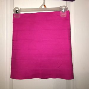 Fuchsia Pink Spandex skirt w/ zipper