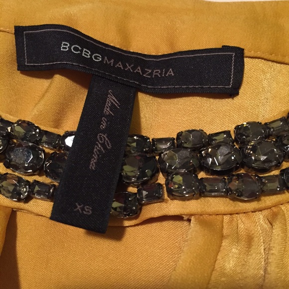 NWOT BCBGMAXAZRIA Yellow Halter Top - Picture 3 of 4