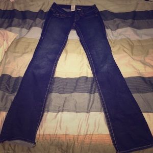 True religion low rise boot cut jeans