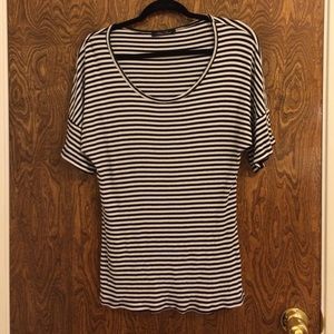 Striped Scoop neck shirt