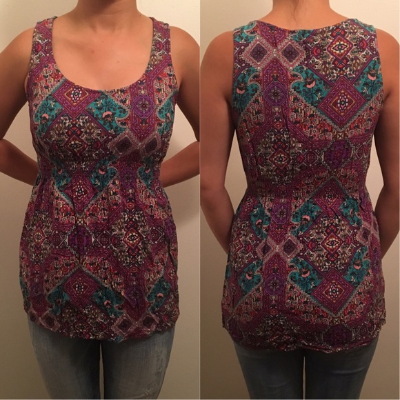 Purple Patterned tank top