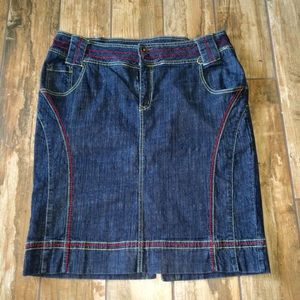 Lane Bryant denim pencil skirt