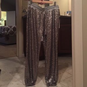 SOCIETY AMUSE SEQUINED PANTS, size M