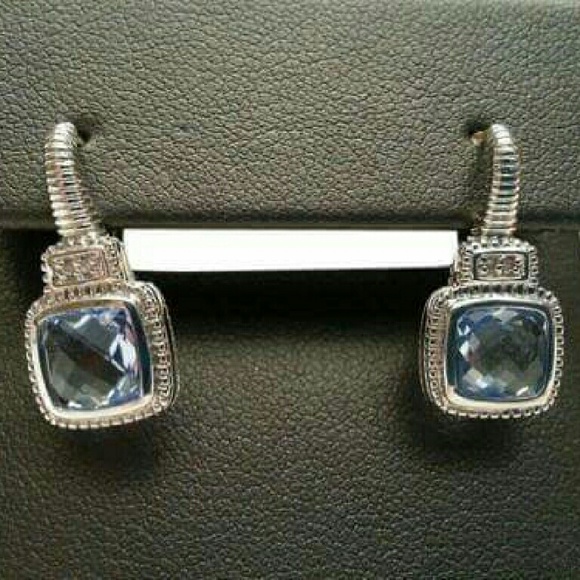 JUDITH RIPKA Earrings Natalie Blue Quartz