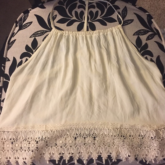 Cream colored lace blouse