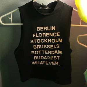 NWT Forever 21 Black Crop Top Small