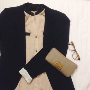 Forever 21 Nude Sleeveless Button Up w/ Detailing