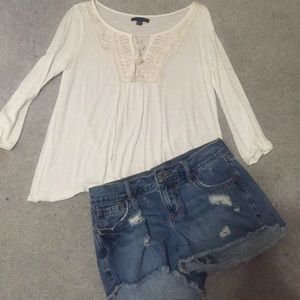 SALE!! White Embroidered Top