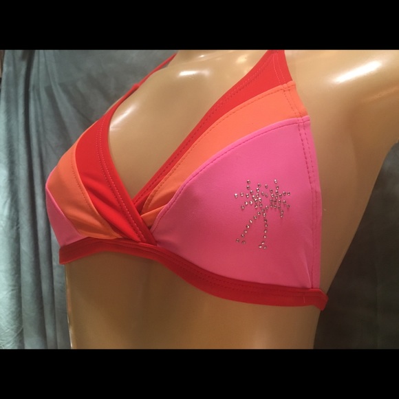 Bikini top color block