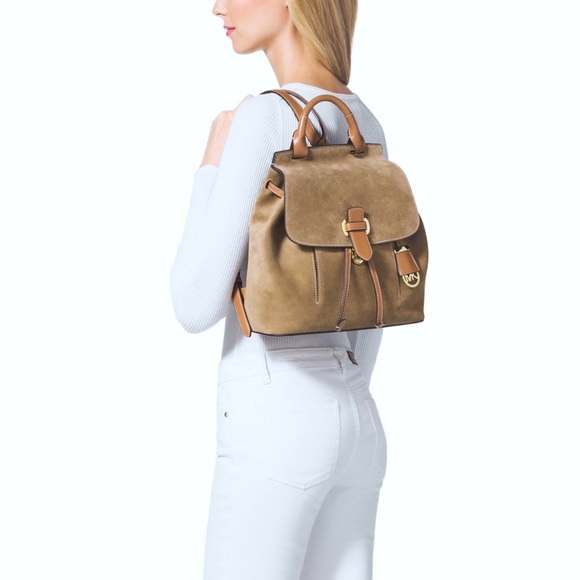NWT Michael Kors Backpack Desert Suede - Picture 4 of 4