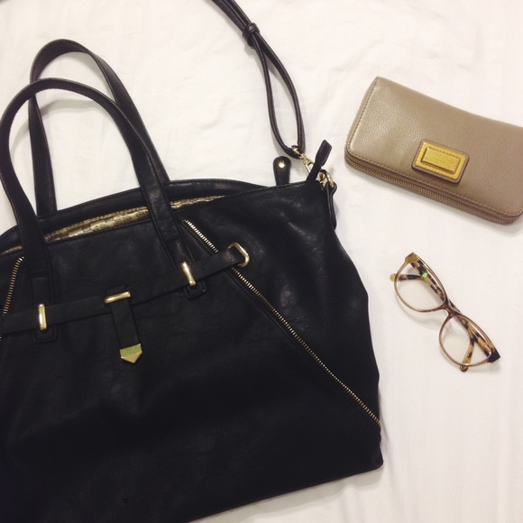 Nordstrom Faux Leather Bag w/ Many Compartments