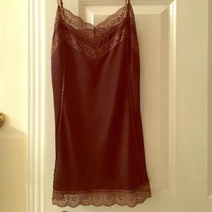 Brown lace tank/cami.