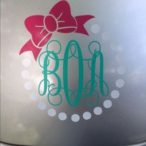 Monogram Car Decal Sticker