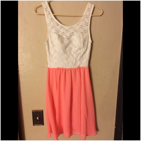 Lace and chiffon dress