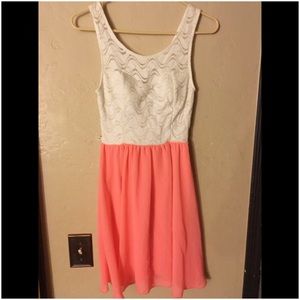 Lace and chiffon dress