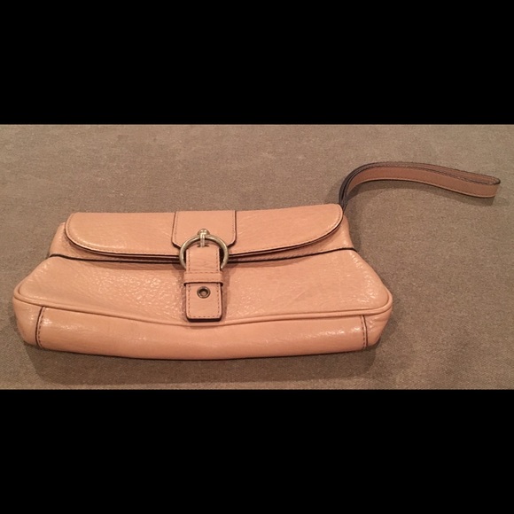 Adrienne Vittadini Clutch w/strap: Nude