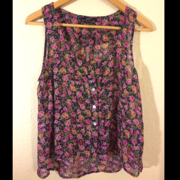 Forever 21 Floral Tank Top - Picture 1 of 2