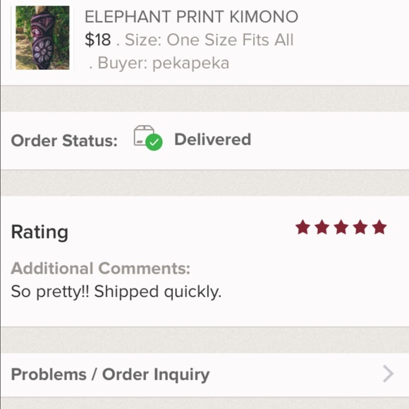 🌺🌺ELEPHANT PRINT KIMONO - Picture 3 of 3